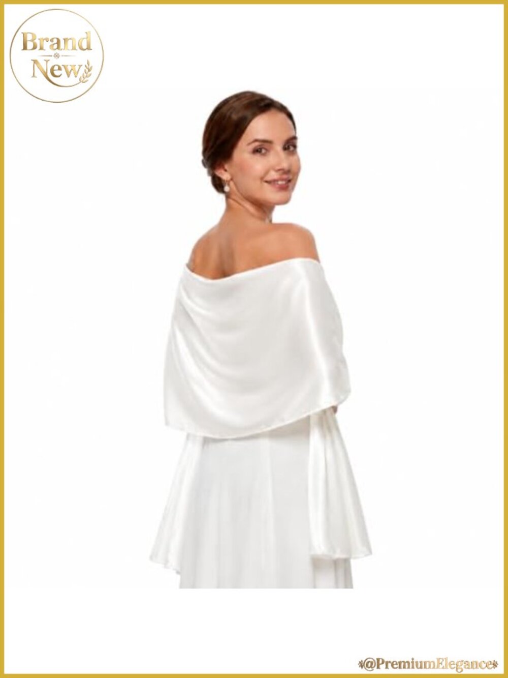 Satin Tulle Bridal Neck Scarf 142" Wedding Wrap